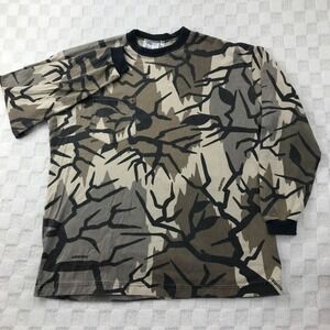 Vintage Predator Camouflage Shirt Mens Extra Large Long Sleeve Pocket Tee USA Z4